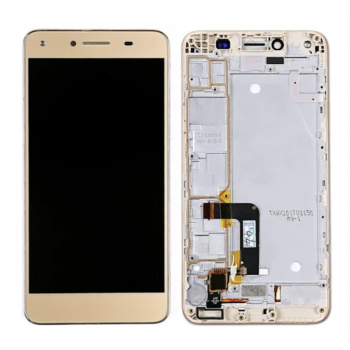 Дисплей (экран) для Huawei Y5 II (CUN-U29)/Honor 5/Honor Play 5 + тачскрин, золотистый, с передней панелью