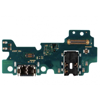 Шлейф для Samsung M225F Galaxy M22/M325F, с разъемом зарядки, с разъемом наушников, с микрофоном, плата зарядки, с микросхемой, оригинал (Китай)