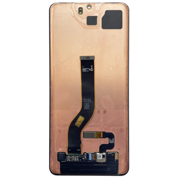 Дисплей (екран) для Samsung G985 Galaxy S20+/G986F, чорний, Amoled, оригінал PRC переклеєне скло