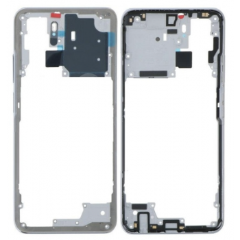 Рамка корпуса Xiaomi Redmi Note 10 4G/Redmi Note 10S, белая, Frost White (Pebble White) 