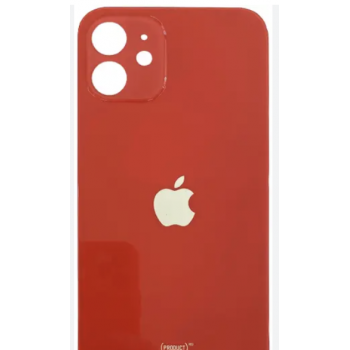 Задня кришка iPhone 12, червона, з великими отворами під вікна камер, оригінал PRC