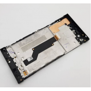 Дисплей (экран) для Sony G3112 Xperia XA1 Dual/G3116/G3121/G3123/G3125 + тачскрин, черный, оригинал (Китай) с передней панелью