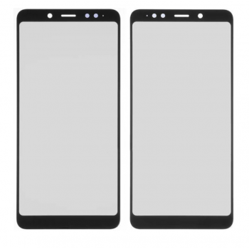 Стекло дисплея Xiaomi Redmi Note 5/Redmi Note 5 Pro, для переклейки, черное, с OCA-пленкой 