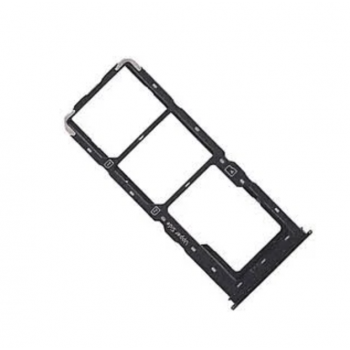 Лоток сим карты и карты памяти для Vivo Y20, черный, Obsidian Black, на две Sim-карты