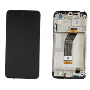 Дисплей (экран) для Xiaomi Redmi 10 2022 + тачскрин, черный, оригинал (Китай) с передней панелью 