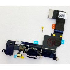 Шлейф для iPhone SE, с разъемом зарядки, с коннектором наушников, с микрофоном, черный, оригинал 