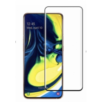 Защитное стекло для Samsung A805F Galaxy A80, Full Glue, цвет черный