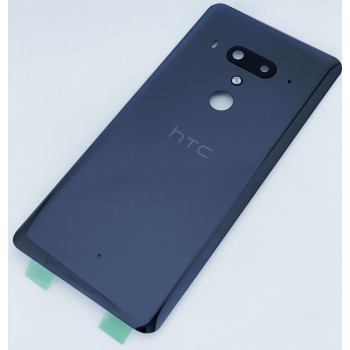 Задняя крышка HTC U12 Plus, черная, оригинал (Китай) + стекло камеры 
