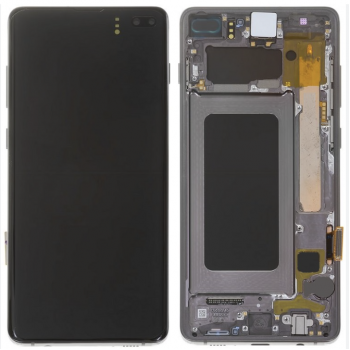 Дисплей (екран) для Samsung G975 Galaxy S10+, чорний, TFT, з передньою панеллю, Prism Black
