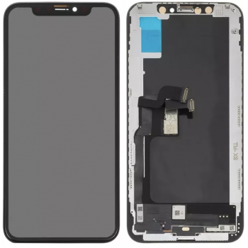 Дисплей (экран) для iPhone XS + тачскрин, черный, оригинал  