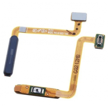 Шлейф для Samsung M336B Galaxy M33/M536B, с кнопкой включения, с сканером отпечатка пальца (Touch ID) синего цвета, оригинал (Китай)