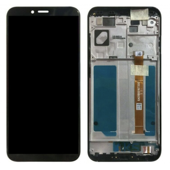 Дисплей (экран) для Lenovo K5 Play + тачскрин, черный, оригинал (Китай) с передней панелью 