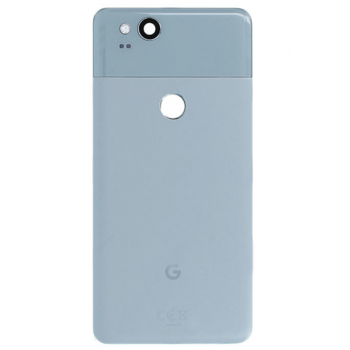 Задняя крышка для Google Pixel 2 (G011A), серая, синяя, Kinda Blue, оригинал 