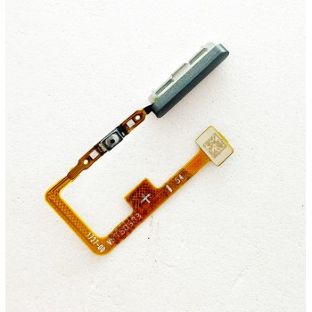 Шлейф для Xiaomi Mi 11 Lite, с кнопкой включения, с сканером отпечатка пальца (Touch ID) черного цвета