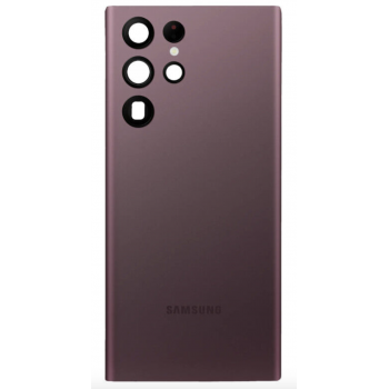 Задняя крышка для Samsung S908B Galaxy S22 Ultra 5G, бордовая, Burgundy, оригинал (Китай) + стекло камеры 