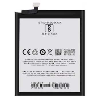  Аккумуляторная батарея (АКБ) для BA822 Meizu Note 8 M822H M822Q 3600 mAh оригинал