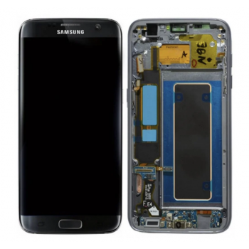 Дисплей (экран) для Samsung G935F Galaxy S7 Edge + тачскрин, черный, с передней панелью OLED, копия хорошего качества