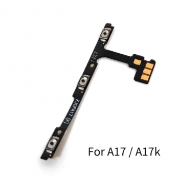 Шлейф для Oppo A17/A17k, с кнопкой включения, с кнопками регулировки громкости 
