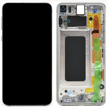 Дисплей (экран) для Samsung G970 GalaxДисплей (экран) для Samsung G970 Galaxy S10e, белый, с сенсорным экраном, с рамкой, Originaly S10e/G770F Galaxy 