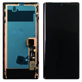 Дисплей (екран) для Google Pixel 6 Pro чорний, OLED, з рамкою