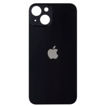 Задня кришка iPhone 13 mini чорна, Midnight, з великими отворами під вікна камер, оригінал PRC