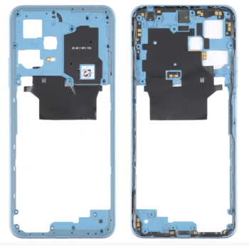 Рамка корпусу для Xiaomi Redmi Note 12 4G, блакитна, Ice Blue + скло камери