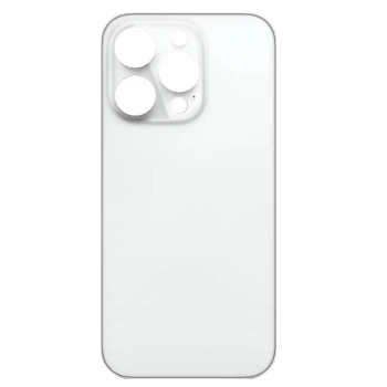 Задня кришка iPhone 14 Pro, біла, Silver, з великими отворами під вікна камер, оригінал PRC