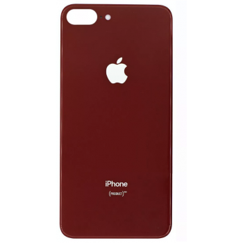 Задняя крышка для iPhone 8 Plus, красная,  с большими отверстиями под окошки камер 