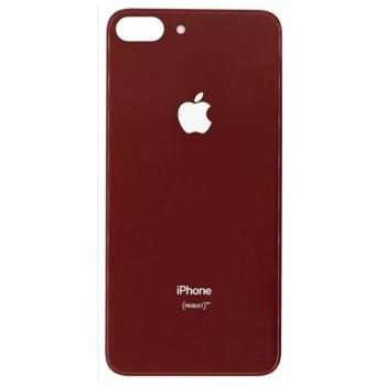 Задняя крышка для iPhone 8 Plus, красная,  с большими отверстиями под окошки камер, оригинал (Китай) 