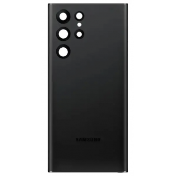 Задняя крышка для Samsung S908B Galaxy S22 Ultra 5G, черная, Phantom Black, оригинал (Китай) + стекло камеры 