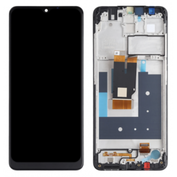 Дисплей (экран) для Nokia 2.4 + тачскрин, черный , с передней панелью