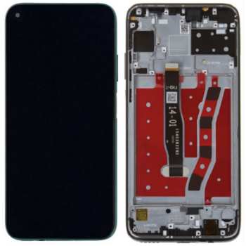 Дисплей Huawei P40 Lite 4G, чорний, з передньою панеллю зеленого кольору, Emerald Green
