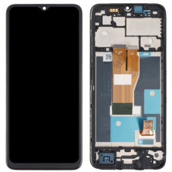 Дисплей Realme C30/C30s/Narzo 50i Prime, чорний, з передньою панеллю, оригінал PRC
