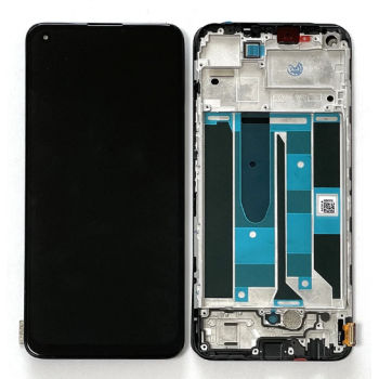 Дисплей (екран) для Realme 8 4G/8 Pro, чорний, OLED, з передньою панеллю