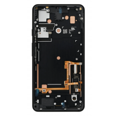 Дисплей (экран) для Google Pixel 3 XL + touchscreen, черный, P-OLED, оригинал (Китай) с передней панелью 