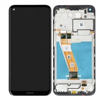 Дисплей (экран) для Nokia 3.4/5.4 + тачскрин, черный, оригинал (Китай) с передней панелью