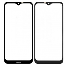 Стекло дисплея (для переклейки) для Nokia 2.3, черное, оригинал (Китай), с олеофобным покрытием 