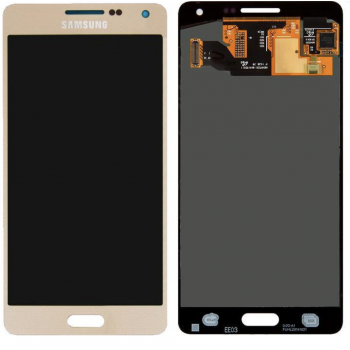 Дисплей (экран) для Samsung A500H Galaxy A5 (2015)/A500F + тачскрин, золотистый, Champagne Gold, OLED
