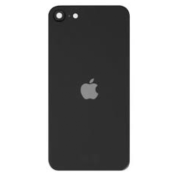 Задняя крышка для iPhone SE 2020/SE 2022, черная, в комплекте стекло камеры, оригинал (Китай) 