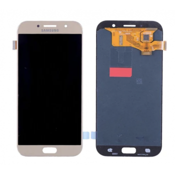 Дисплей (экран) для Samsung A720F Galaxy A7 (2017) + тачскрин, золотистый, Gold Sand,  TFT, копия