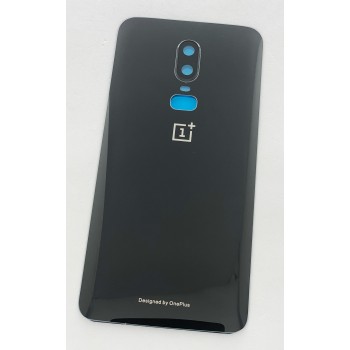 Задняя крышка OnePlus 6 A6003, черная, Mirror Black, оригинал (Китай) + стекло камеры 