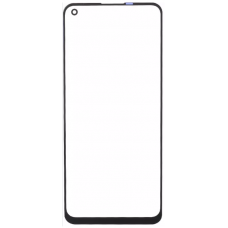 Скло корпусу для Oppo A76/A36, чорне, з OCA-плівкою