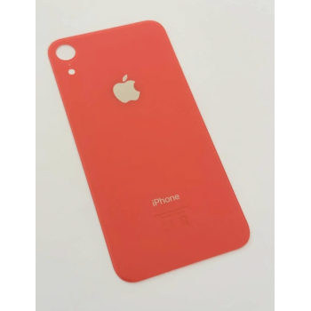 Задняя крышка для iPhone XR, коралловая,  с большими отверстиями под окошки камер 