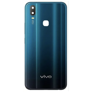 Задня кришка для Vivo Y11 2019 синя, Mineral Blue + скло камери