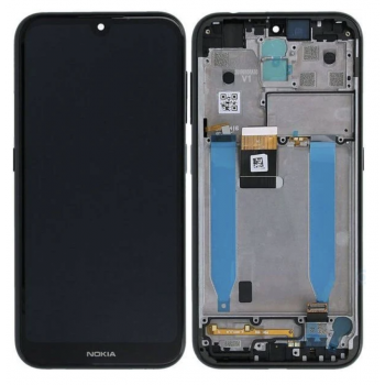 Дисплей (экран) для Nokia 4.2 + тачскрин, черный, с передней панелью