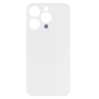 Задня кришка iPhone 15 Pro Max, біла, White Titanium, з великими отворами під вікна камер, оригінал PRC