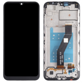 Дисплей (экран) для Motorola XT2053-1-2-3 Moto E6s 2020 + тачскрин, черный, с передней панелью 