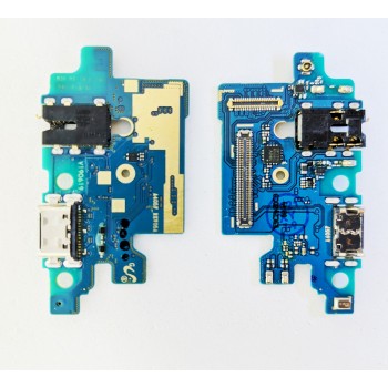 Шлейф для Samsung A405F Galaxy A40 2019, с разъемом зарядки, с разъемом наушников, с микрофоном