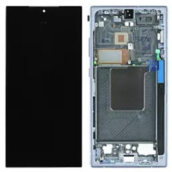 Дисплей (екран) для Samsung S928 Galaxy S24 Ultra чорний, OLED, з рамкою, Titanium Black, Blue, Green