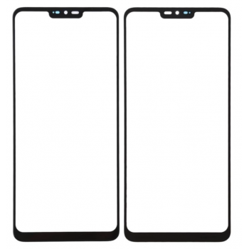 Стекло дисплея (для переклейки) для LG G710 G7 ThinQ/Q850/Q925, черное, с OCA-пленкой 